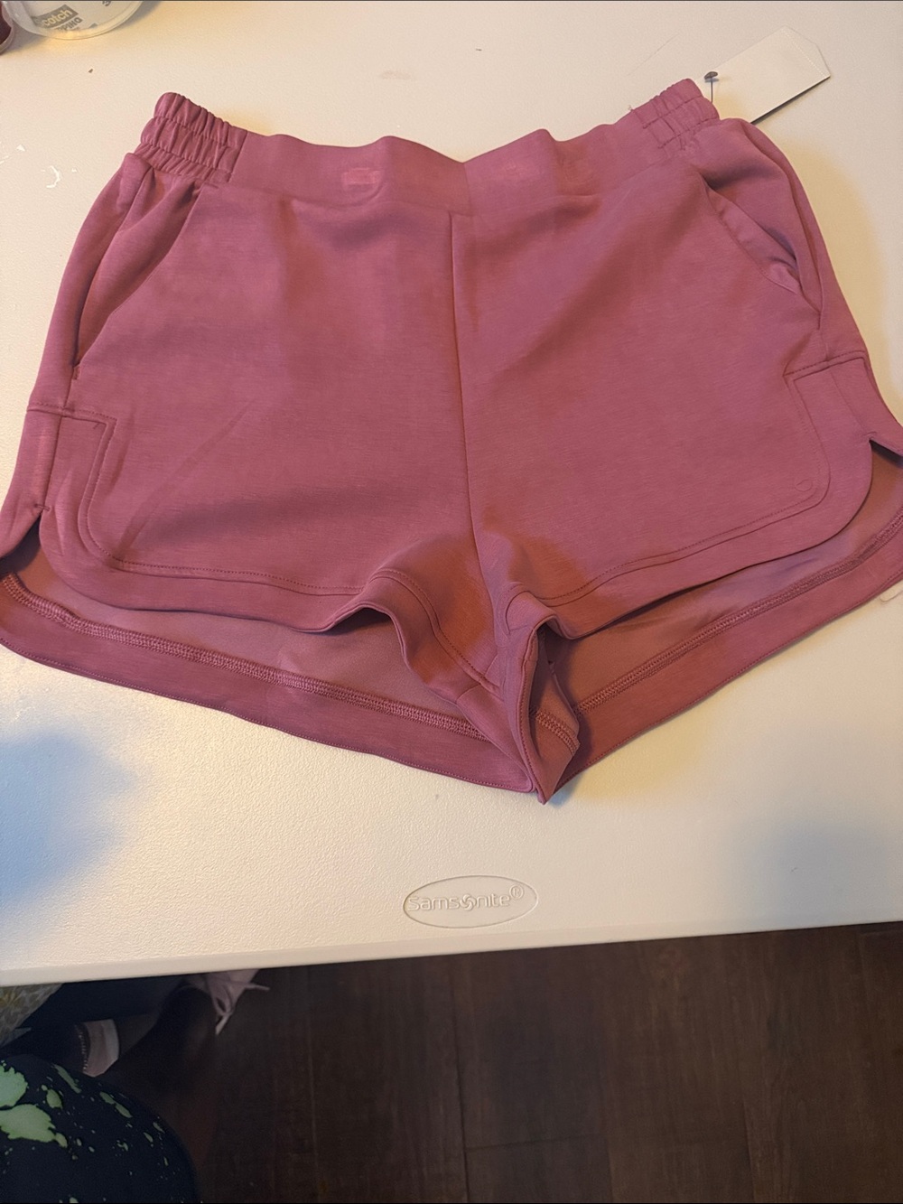 Avia Mauve Pink Athletic Shorts with Elastic Waist